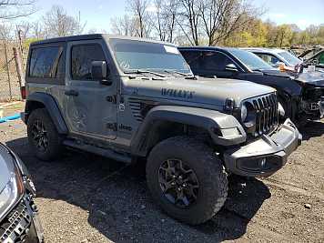 2021 jeep wrangler SPORT in Gray- Front Three-Quarter View - BidGoDrive Inventory