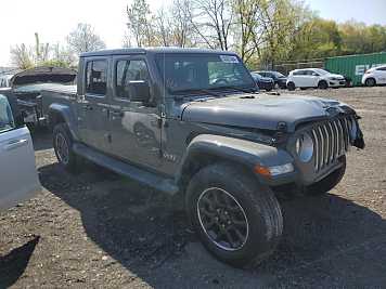 2022 jeep gladiator OVERLAND in Gray- Front Three-Quarter View - BidGoDrive Inventory