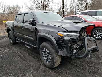 2020 toyota tacoma TRD in Black- Front Three-Quarter View - BidGoDrive Inventory