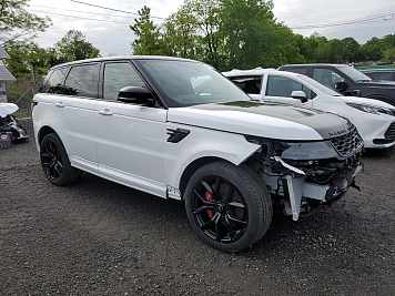 2022 LAND ROVER RANGE ROVER SVR in White - Front Three-Quarter View - BidGoDrive Inventory