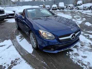 2020 mercedes-benz slc-300  in Blue - Front Three-Quarter View - BidGoDrive Inventory