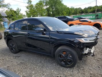 2025 honda hr-v EXL in Black - Front Three-Quarter View - BidGoDrive Inventory