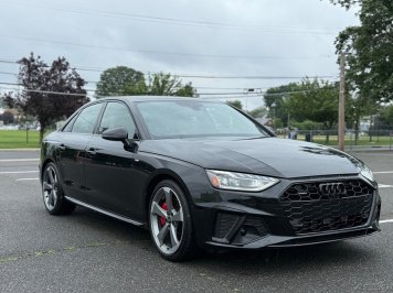 2024 audi a4 Quattro S line Prestige 45 TFSI in Black - Front Three-Quarter View - BidGoDrive Inventory