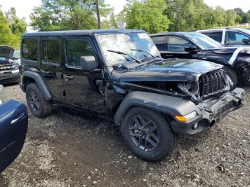 2025 jeep wrangler SPORT in Black - Front Three-Quarter View - BidGoDrive Inventory