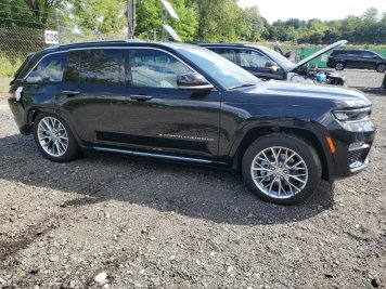 2023 jeep grand-cherokee SUMMIT 4XE in Black - Front Three-Quarter View - BidGoDrive Inventory