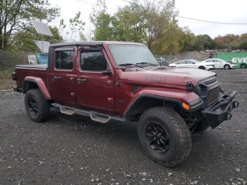 2021 jeep gladiator  in Burgundy - Front Three-Quarter View - BidGoDrive Inventory