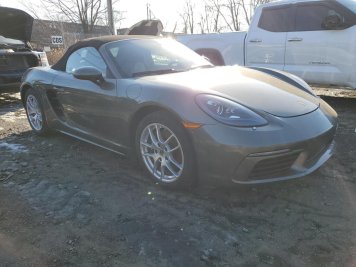 2022 porsche boxster  in Gray - Front Three-Quarter View - BidGoDrive Inventory