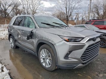 2025 toyota grand-highlander PLATINUM in Gray - Front Three-Quarter View - BidGoDrive Inventory