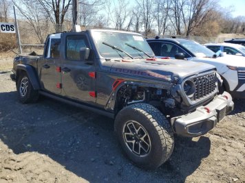 2024 jeep gladiator RUBICON in Gray - Front Three-Quarter View - BidGoDrive Inventory