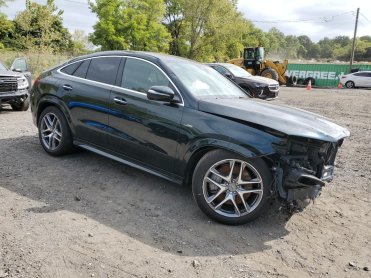 Salvage 2022 Mercedes-benz GLE COUPE AMG 53 4MATIC - Green SUV - Front Three-Quarter View