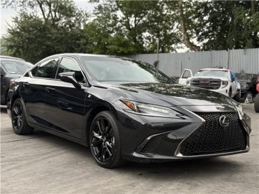 Salvage 2023 Lexus ES 350 F Sport - Black Sedan - Front Three-Quarter View
