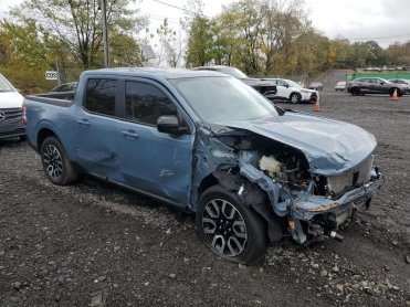 Salvage 2024 Ford Maverick  - Gray PickUp - Front Three-Quarter View