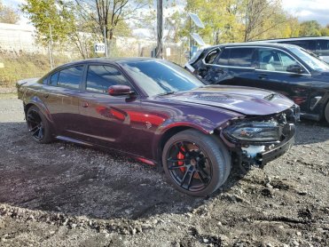 Salvage 2022 Dodge Charger HELLCAT - Purple Sedan - Front Three-Quarter View