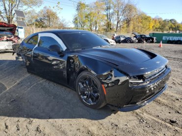 Salvage 2025 Dodge Charger DAYTONA R/T - Black Coupe - Front Three-Quarter View