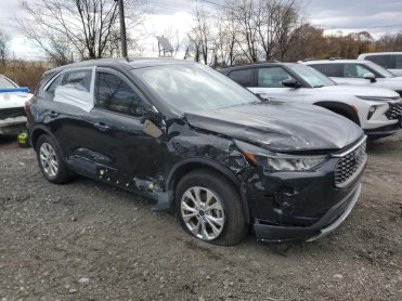 Salvage 2024 Ford Escape  - Black SUV - Front Three-Quarter View