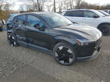 Salvage 2025 Volvo Ex30  - Black SUV - Front Three-Quarter View