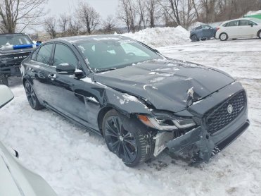 Salvage 2024 Jaguar XF R-DYNAMIC SE - Gray Sedan - Front Three-Quarter View