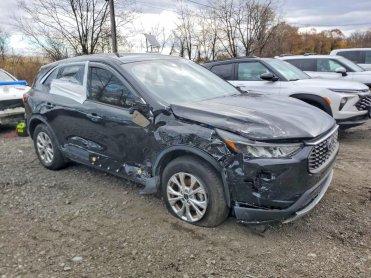 Salvage 2024 Ford Escape  - Black SUV - Front Three-Quarter View