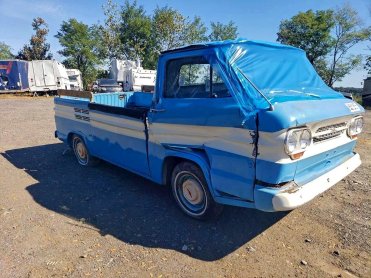Salvage 1963 Chevrolet Corvair PICK UP - Blue PickUp - Front Three-Quarter View