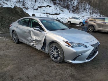 Salvage 2024 Lexus ES300 H - Silver Sedan - Front Three-Quarter View