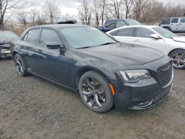 Salvage 2023 Chrysler 300 S - Black Sedan - Front Three-Quarter View