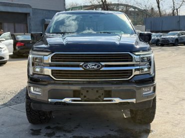Salvage 2025 Ford F150 King Ranch - Blue PickUp - Front Three-Quarter View