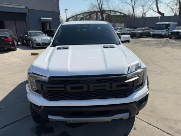 Salvage 2024 Ford Ranger Raptor - White PickUp - Front Three-Quarter View