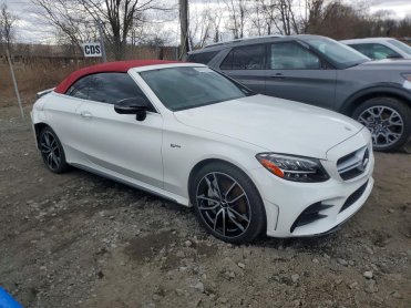 Salvage 2022 Mercedes-benz C 43 AMG - White Convertible - Front Three-Quarter View