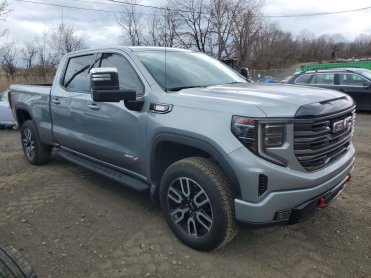 Salvage 2025 GMC Sierra 1500 AT4 - Gray PickUp - Front Three-Quarter View