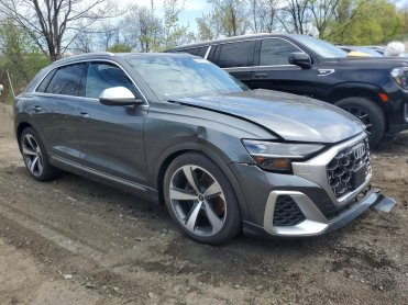 Salvage 2025 Audi SQ8 PRESTIGE - Gray SUV - Front Three-Quarter View