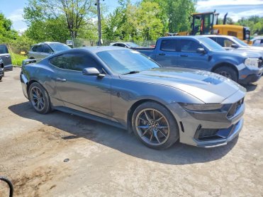 Salvage 2024 Ford Mustang DARK HORSE - Gray Coupe - Front Three-Quarter View