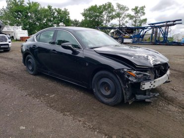 Salvage 2025 Lexus IS 350 F SPORT DESIGN - Black Sedan - Front Three-Quarter View
