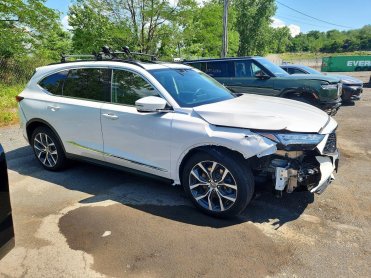 Salvage 2023 Acura MDX TECHNOLOGY AWD - White SUV - Front Three-Quarter View