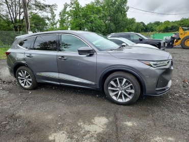 Salvage 2025 Acura MDX TECHNOLOGY - Gray SUV - Front Three-Quarter View