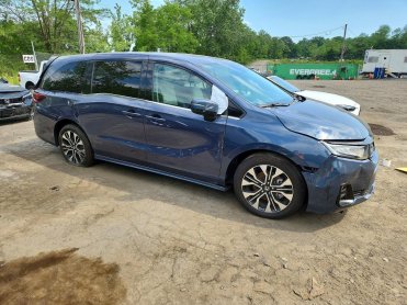 Salvage 2026 Honda Odyssey ELITE - Blue Van - Front Three-Quarter View