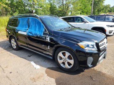 Salvage 2019 Mercedes Benz GLS 450 4matic - Black SUV - Front Three-Quarter View