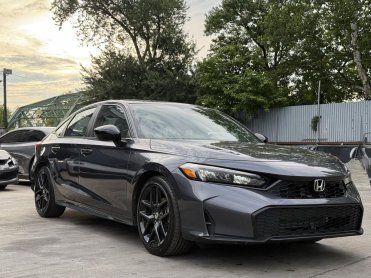 Salvage 2026 Honda Civic Sport - Gray Sedan - Front Three-Quarter View
