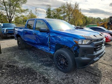 Salvage 2024 Chevrolet Colorado  - Blue PickUp - Front Three-Quarter View