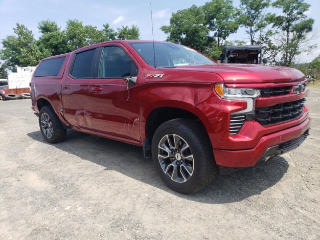 2024 Chevrolet Silverado RST in Burgundy - Front Three-Quarter View - BidGoDrive Inventory