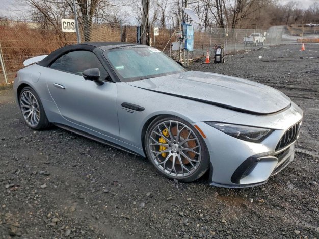 2022 Mercedes-benz SL 63 AMG in Gray - Front Three-Quarter View - BidGoDrive Inventory