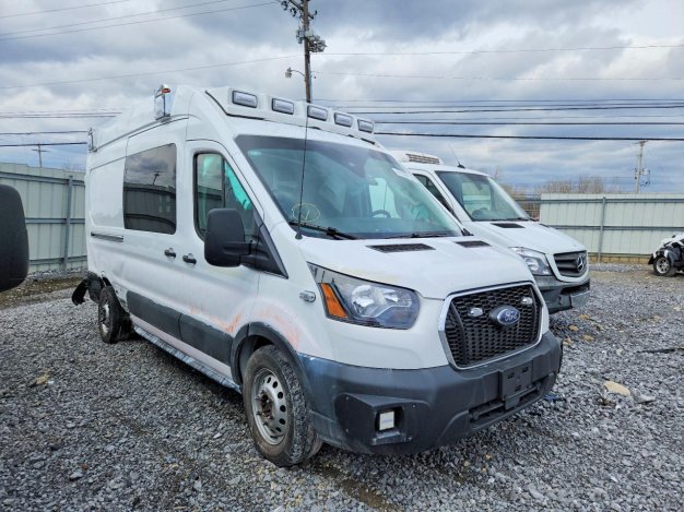 2024 Ford Transit AMBULANCE in White - Front Three-Quarter View - BidGoDrive Inventory