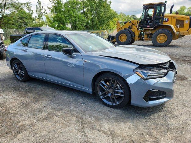 2024 Acura TLX A-SPEC in Gray - Front Three-Quarter View - BidGoDrive Inventory