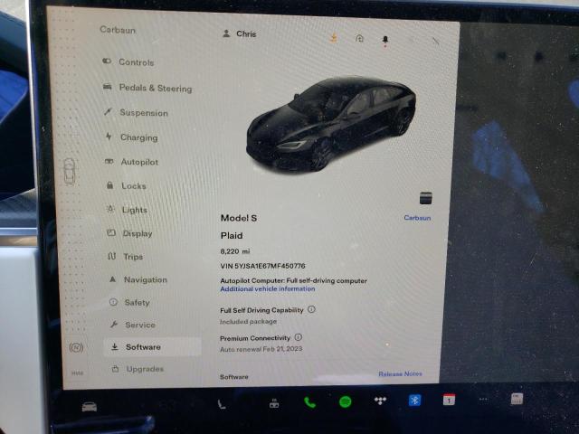 Salvage 2021 Tesla Model Plaid
