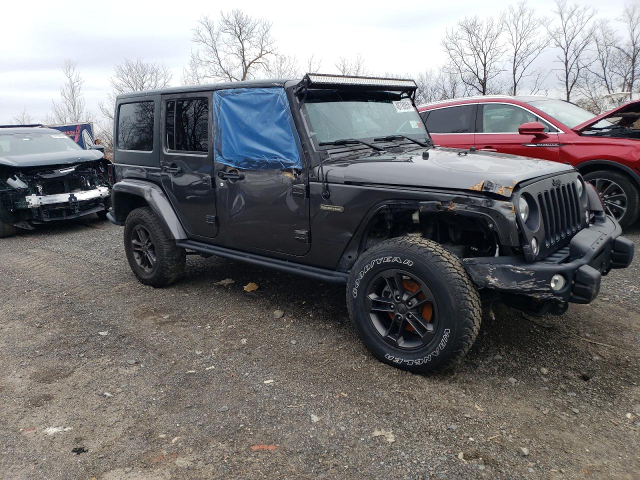 2018 jeep wrangler UNLIMITED SPORT in Gray- Front Three-Quarter View