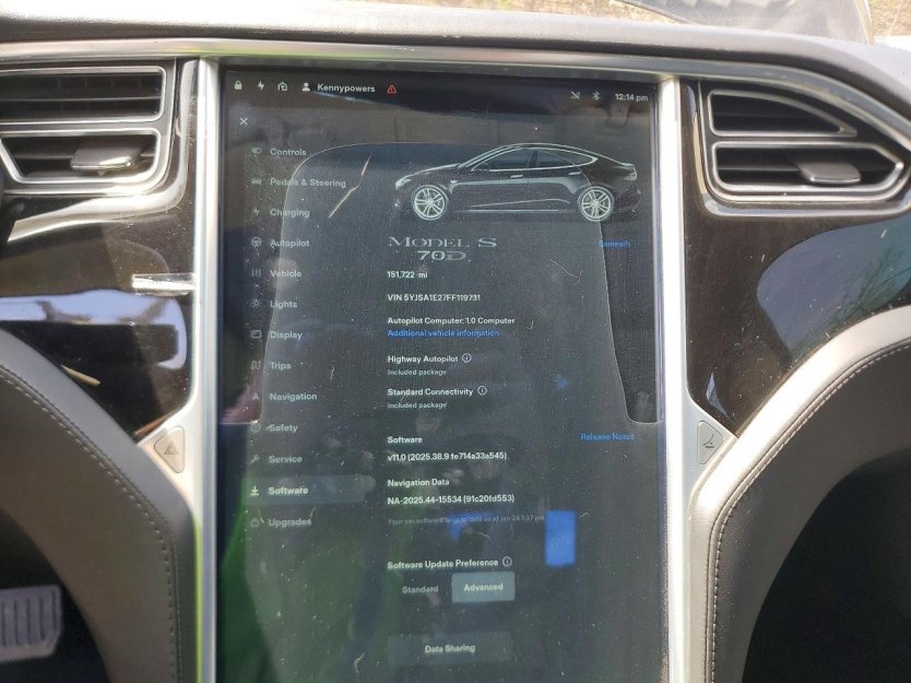 Salvage 2015 Tesla Model S 
