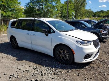 2024 chrysler pacifica HYBRID SELECT in White - Front Three-Quarter View - BidGoDrive Inventory