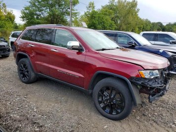 2022 jeep grand-cherokee LIMITED in Burgundy - Front Three-Quarter View - BidGoDrive Inventory