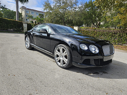 Salvage 2012 Bentley Continental GT - Black Coupe - Front Three-Quarter View