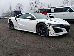 Salvage 2020 Acura NSX  - White Coupe - Front Three-Quarter View