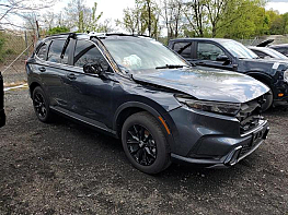 Salvage 2024 Honda Cr-v SPORT - Gray SUV - Front Three-Quarter View